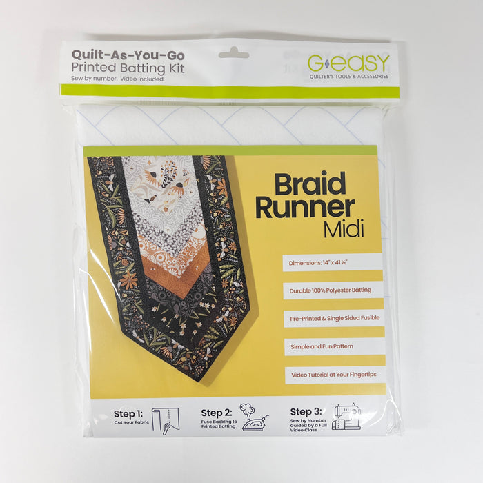 Quilt-As-You-Go Batting Kit - Braid Runner Midi