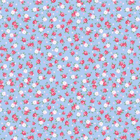 SF Blue Bonnet Cottage Rose Lane Kensington Quilting Cuddle