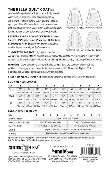 Bella Quilt Coat Pattern