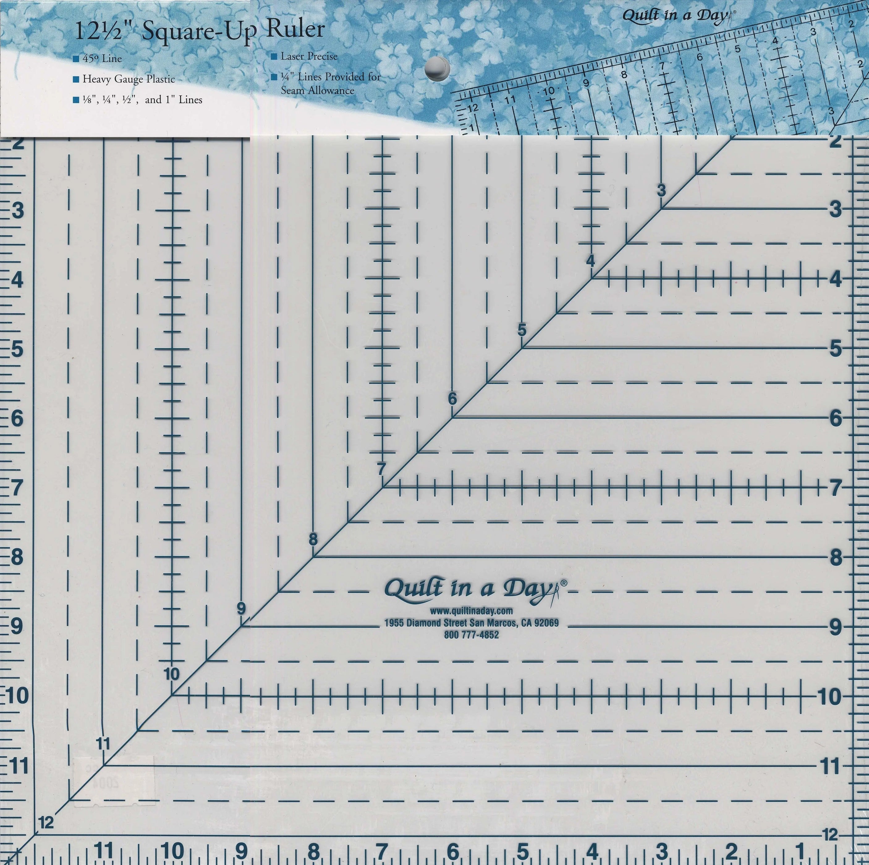 Quilt In A Day 12 1/2in Square-Up Ruler — High Country Quilts