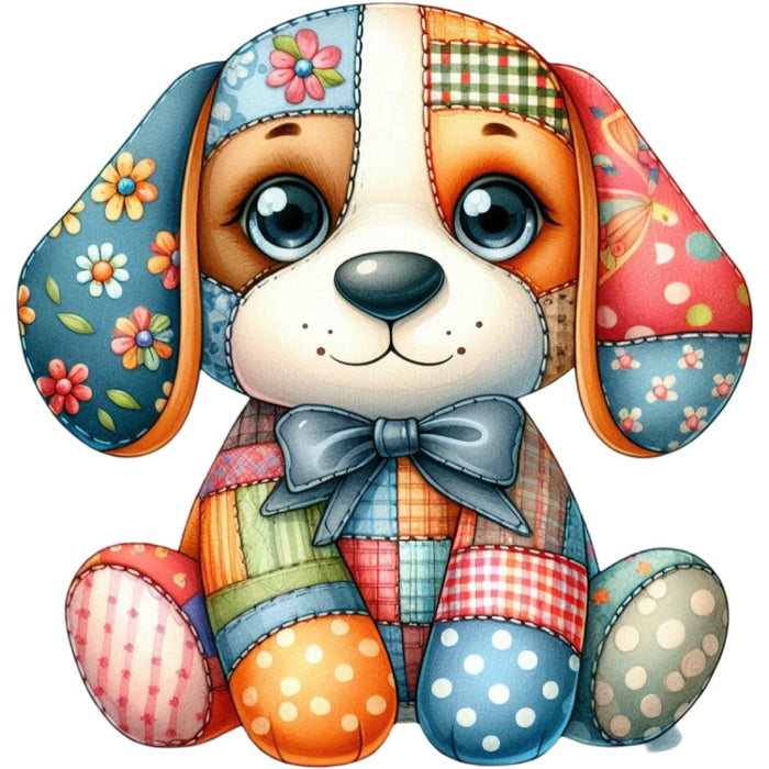 Quilted Toy Animals Fabric Panel 10