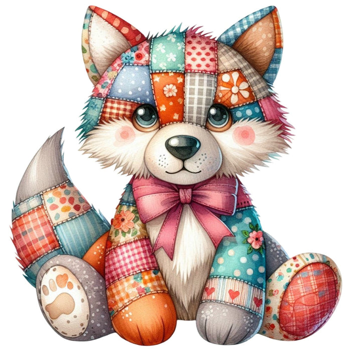 Quilted Toy Animals Fabric Panel 2