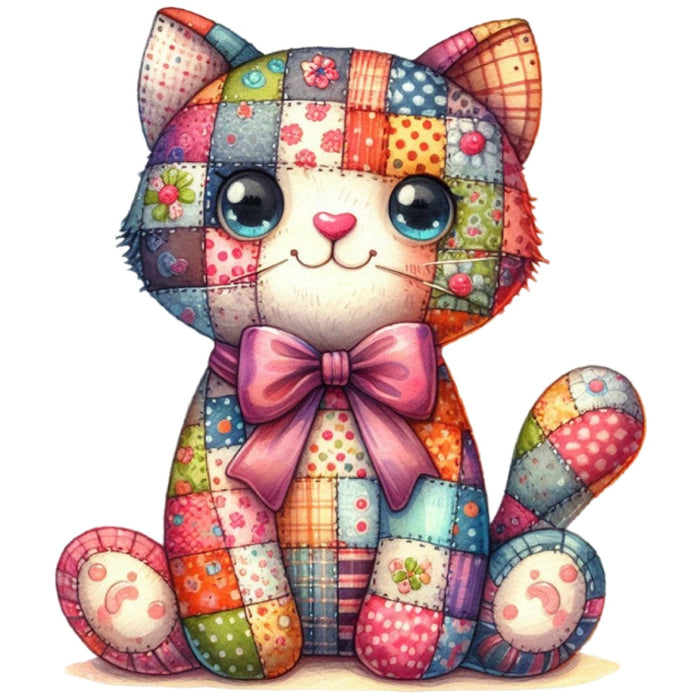 Quilted Toy Animals Fabric Panel 4