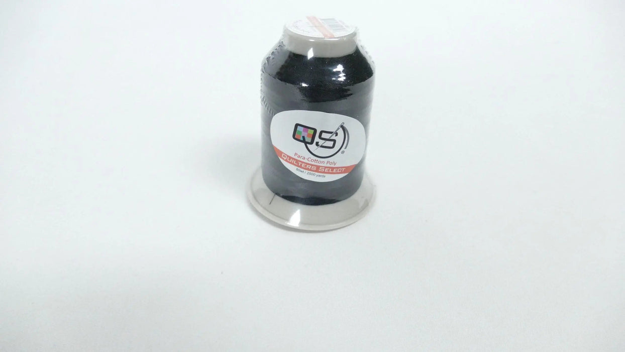 Quilters Select Para-Cotton Poly Thread - 80WT BLACK 2500 YD