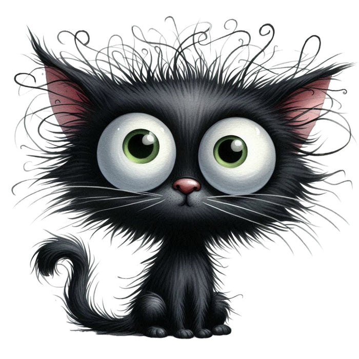 Quirky Crazy Cats Fabric Panel 27