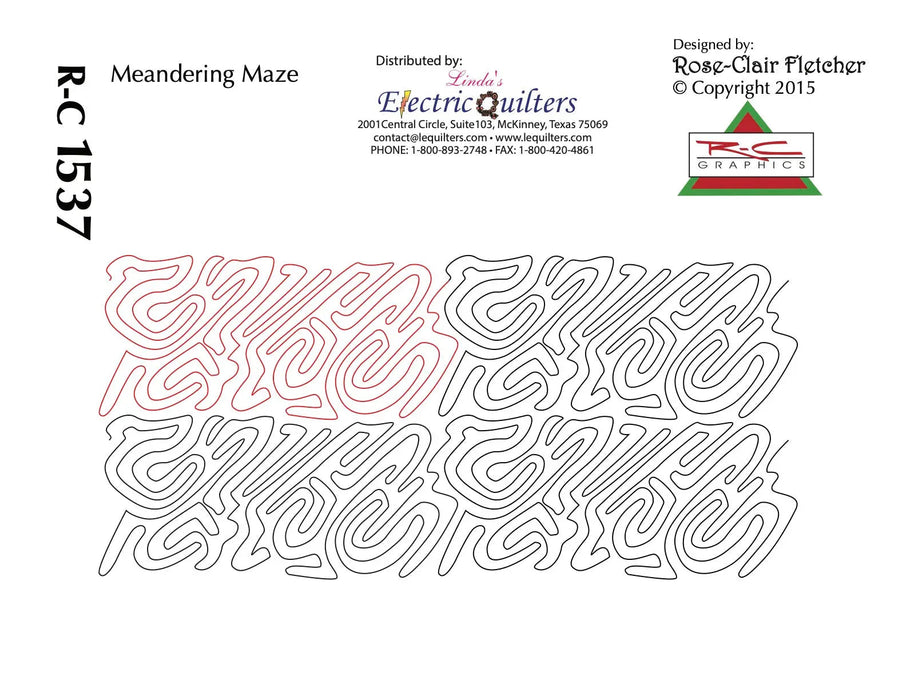 1537 Meandering Maze Pantograph by Rose-Clair Fletcher