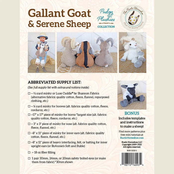 Gallant Goat and Serene Sheep Pudgy Plushie