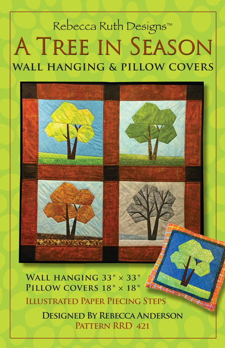 "A Tree in Season" Wall Hanging and Pillow Covers Downloadable Pattern