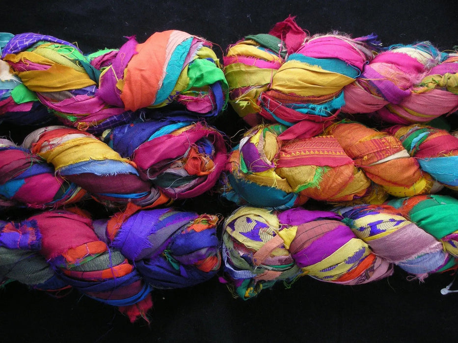 Sari Ribbon Thread Recycled Silk Sari Ribbon 45-50yd — High Country Quilts