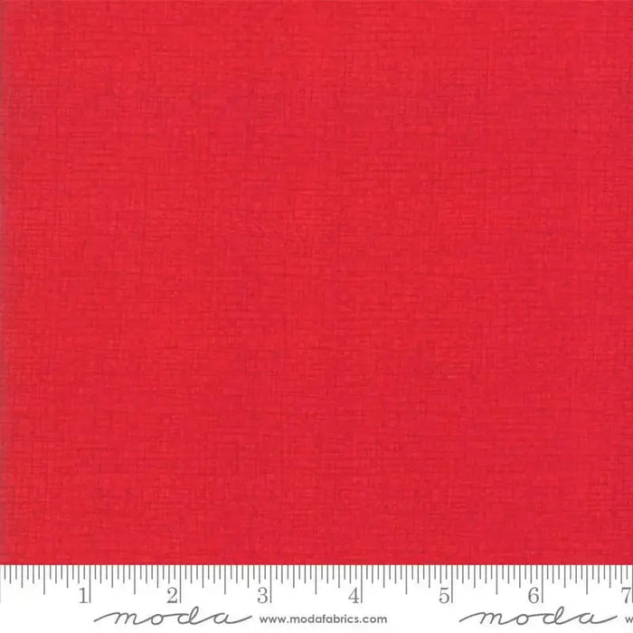 Red Crimson Thatched Cotton Wideback Fabric Per Yard