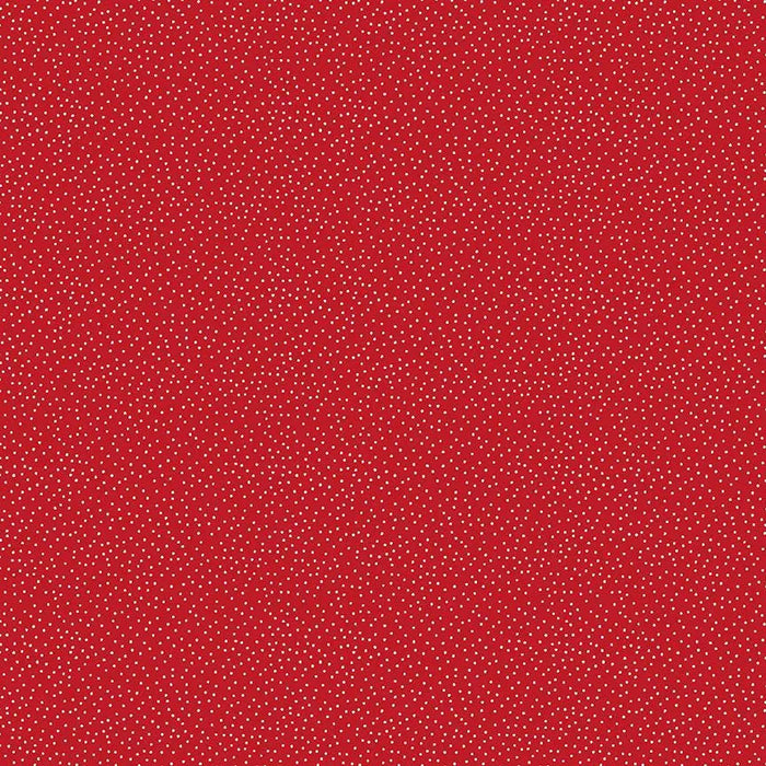 Redwork Dots Cotton 44"/45" Fabric Per Yard