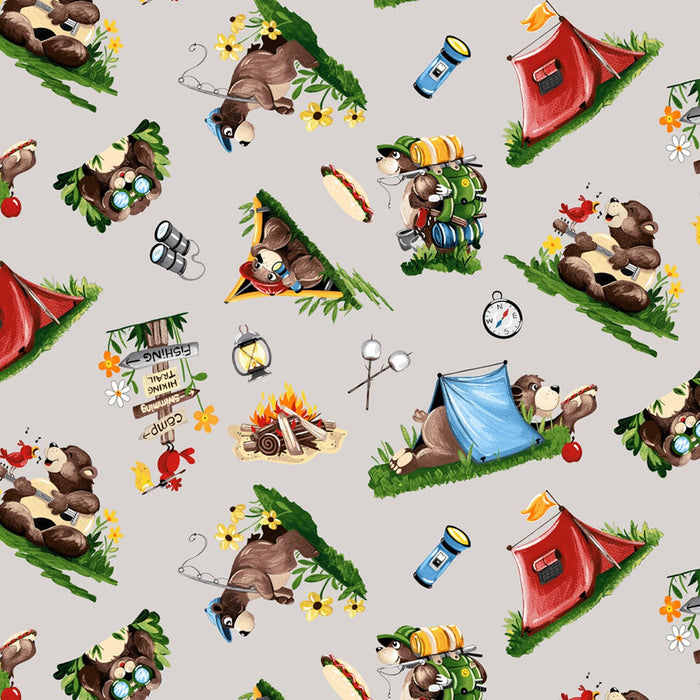 Barron Goes Camping Campground Light Grey