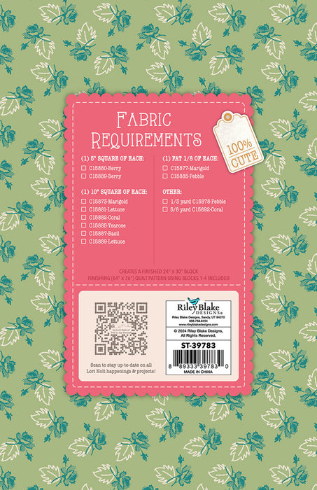 RB Piece & Plenty Quilt Seeds Flower Basket #4