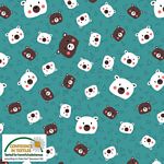BL Fly Away Teddy- Bear Heads Turquoise