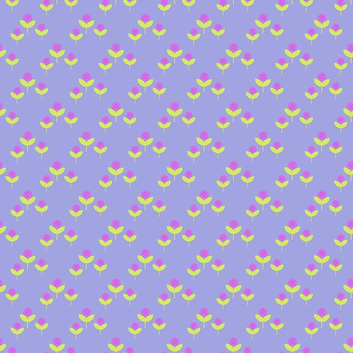 Lavender Cute As A Button Cotton 44"/45" Fabric Per Yard