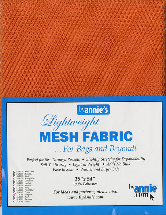 byAnnie Pumpkin Mesh Fabric 18inx54in