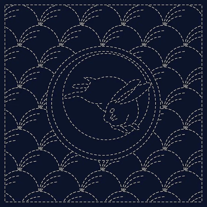 Sashiko Cloth Tsuki-Ni Usagi