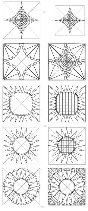 279 Heart and Pineapple Blocks A Pantograph by Linda V. Taylor