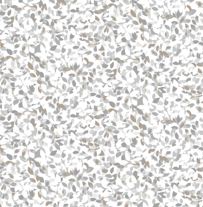 White Dappled Leaf Cotton Wideback Fabric per yard