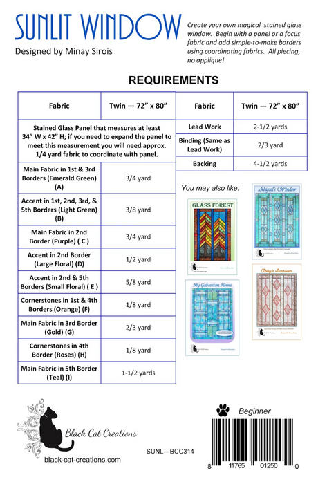 Sunlit Window Downloadable Pattern