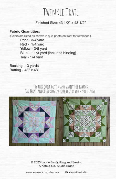 Twinkle Trail Downloadable Pattern