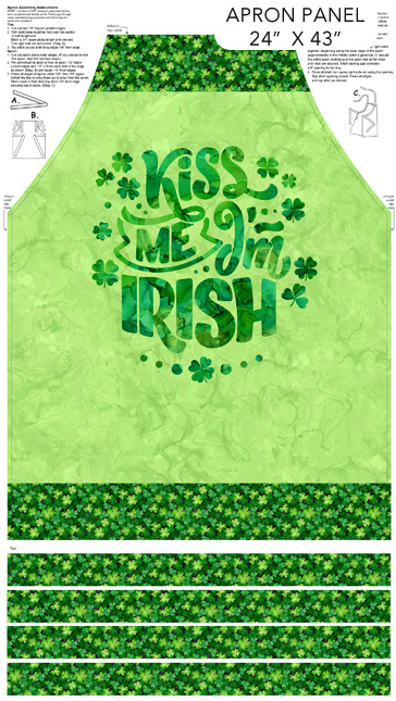 NC Shenanigans Apron Panel Green