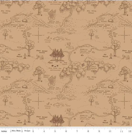 RB Winnie the Pooh Map Brown