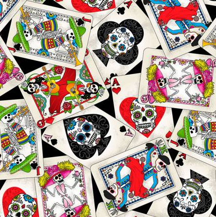 TT Skeleton Deck of Cards Toss Black