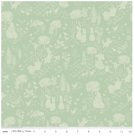 RB Peter Rabbit™ and Benjamin Bunny™ Tonal Garden Green