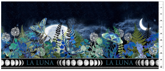 ITB La Luna Border Blue/Silver