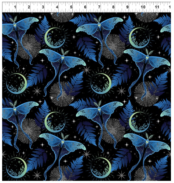 ITB La Luna Lunar Moths Blue/Silver