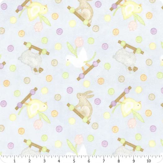 MY Blue Pull Toys Flannel