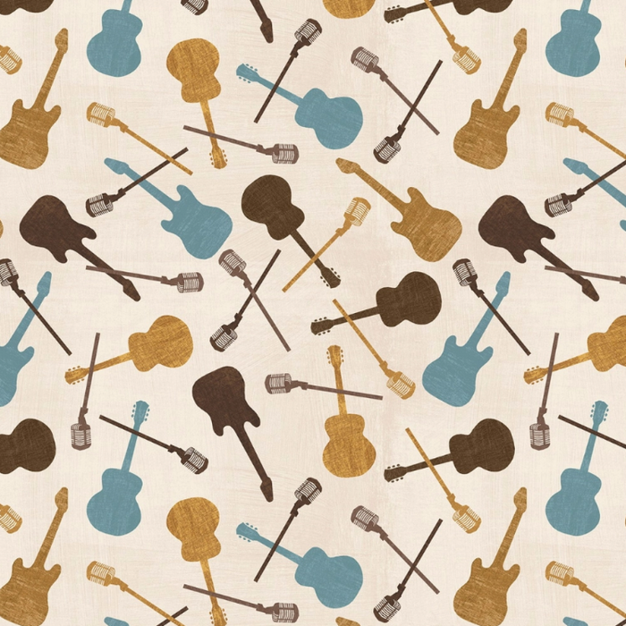WL Cream Rhythm & Harmony Guitar And Mic Toss 37017-245