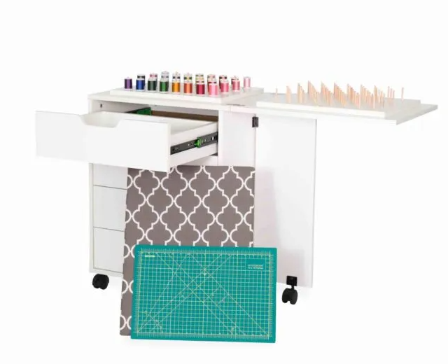 Laverne & Shirley Sewing Cabinet-Ash White