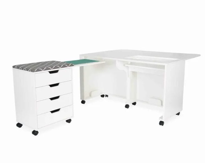 Laverne & Shirley Sewing Cabinet-Ash White