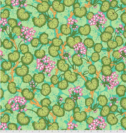 FS K. Fassett Climbing Geraniums - Green