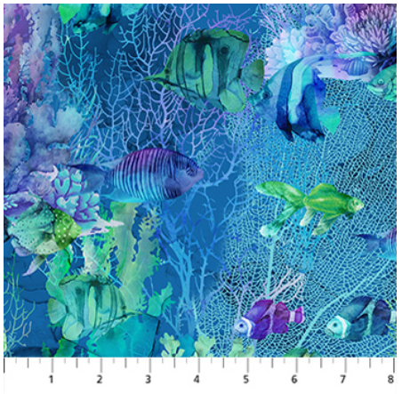 NC Coral Reef Fish Navy Multi
