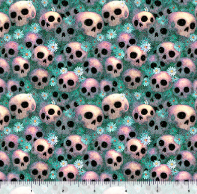QT Skulls Teal - Witchypoo