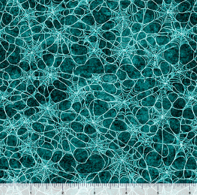 QT Spiderwebs Teal - Witchypoo