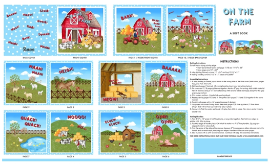 SF On the Farm Digital Cuddle® Panel Multi