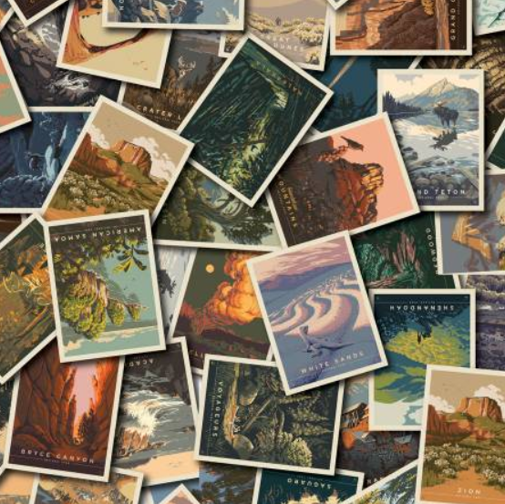 RB National Parks Postcards Toss Multi