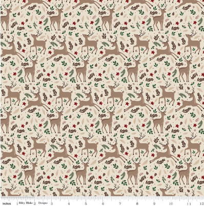 RB Deer Linen Christmas Time