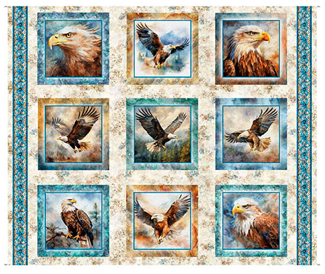 QT Eagle Picture Patches Oatmeal Skyward