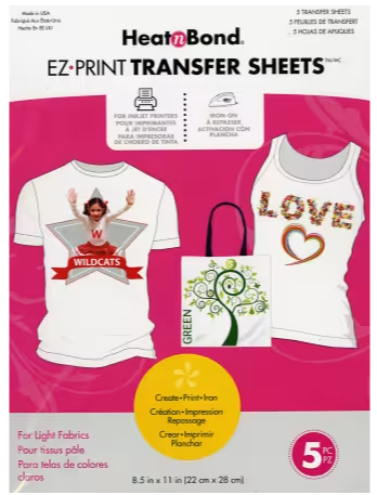 EZ Print Transfer Sheet Light 8-1/2in x 11in 5pk