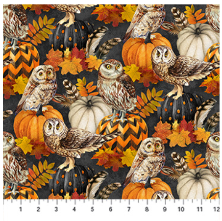 NC Night Owl Owl & Feathers Charcoal