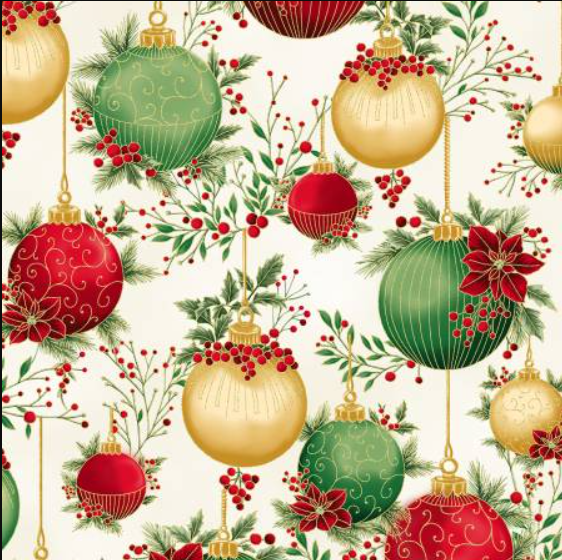 HO Natural/Gold Ornaments Christmas Wish