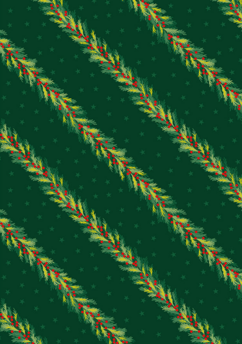 LI Spruce Garland Christmas Green Christmas in Bluebell Wood