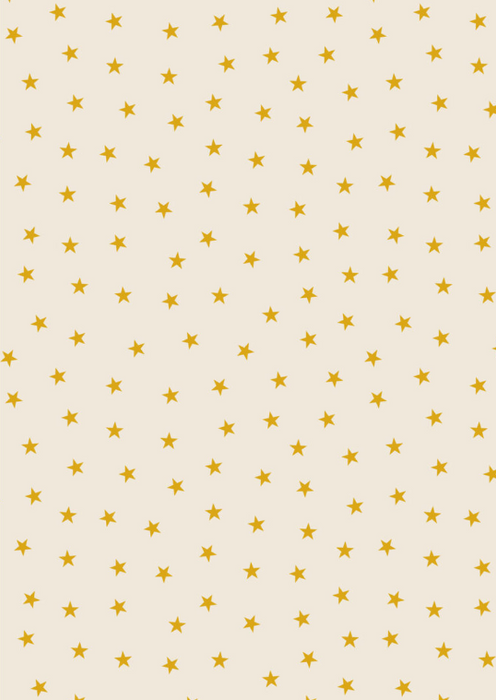 LI Gold Stars Cream Christmas in Bluebell Wood