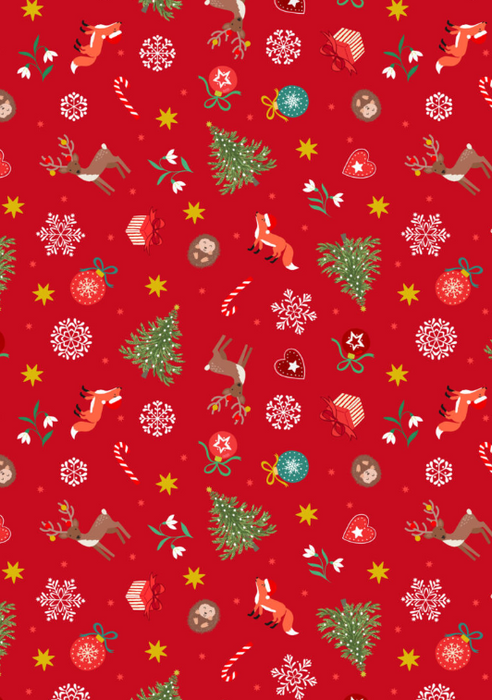 LI Scattered Festive Red Christmas in Bluebell Wood