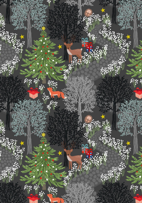 LI Main Night Time Christmas in Bluebell Wood